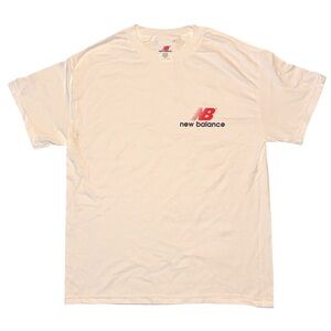 New Balance Logo T-shirt, White Cotton Short Sleeve Shirt